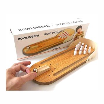 YAMKAY Wooden Mini-Entertainment Desktop Bowling Game Set-Pack of 1