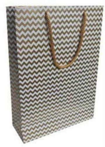 Tasche Paper Products Multicolor Waves Design Paper Bags For Gifting Presents (28 x 20 x 7.6 cm) Pack Of 10