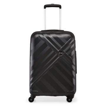 Stony Brook by Nasher Miles Crystal Hard-Sided Polycarbonate Check-in Luggage Black 24 inch |65cm Trolley Bag