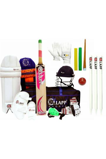 Klapp 12 Pieces Cricket Kit with Stumps Set (Size 7)