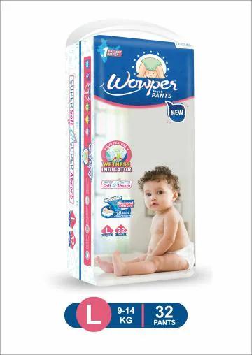 Wowper Fresh Pant Style Diaper New (L) 32 Count (9-14 kg)