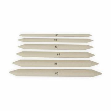 iCraft White Paper Stump/Art Blender/Tortillons for Graphite & Charcoal Pencils (Set of 6 Stumps)