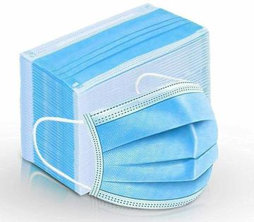 WELLSTAR 3 PLY 3 Layer Non Woven Fabric Disposable Unisex Surgical Face Mask with Nose Pin & Ultrasonically welded Ear loop Without Valve (Blue , Pack of 100)