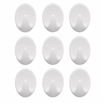 Krifton Self Adhesive Plastic Wall Hook Set for Home Kitchen and Other Places