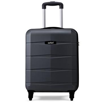 Safari Regloss Antiscratch Black Luggage Trolley Bag 55 cm Hard luggage