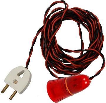 Jelectricals Multicolor, Red Plastic Hanging Bulb Holder With Wire Light Socket