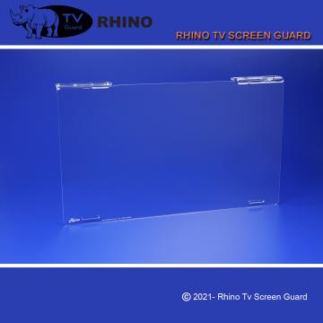Rhino Tv Screen guard 32 Inches 4mm Thickness Laser Cut Crystal Clear UV Light Filter-29in x 17.25in
