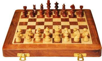 Palm Royal Handicrafts CH-DQ-12 6 cm Chess Board (Brown)
