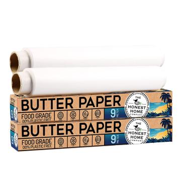 The Honest Home Company 9Mtr Butter Paper - Reusable, Non Stick, Baking Essential - Pack Of 2 Rolls