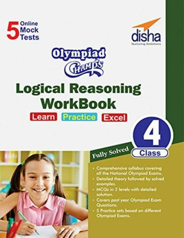 Olympiad Champs Logical Reasoning Workbook Class 4 with 5 Mock Online Olympiad Tests