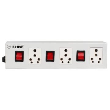 Econe 16 Amp And 6 Amp 3 Brass Socket 3 Switch Extension Board Extension Cord Surge Protector And Led Indicator - 3.5 M