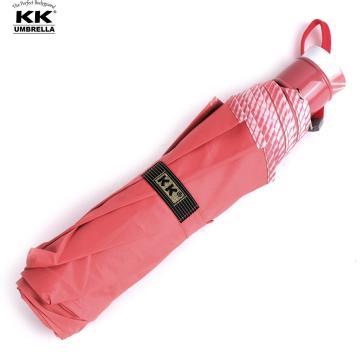 KK 3 Fold Jumbo Size Umbrella for Men and Women Umbrella (Pink)