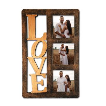 EXPLEASIA Valentine Special Wooden Photo frame| photo frame for wall decor| Valentine gifts | Birthday Gifts| Gifts Items (Copper)