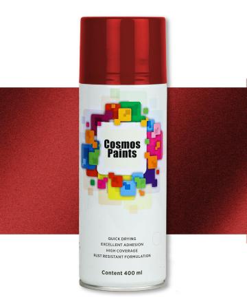 Cosmos Paints Spray Paint in Metallic Flash Red 400ml