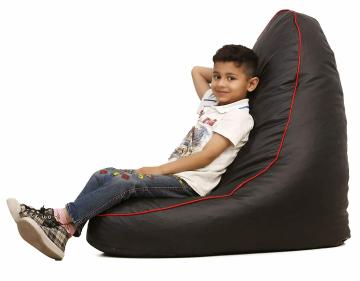 Couchette Bean Bag Slouch Gaming Chair for Play Station Champion in Black Finish (Without Fillers)