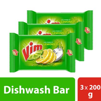 Vim Dishwash Bar 200 G Pack Of 3 Jiomart