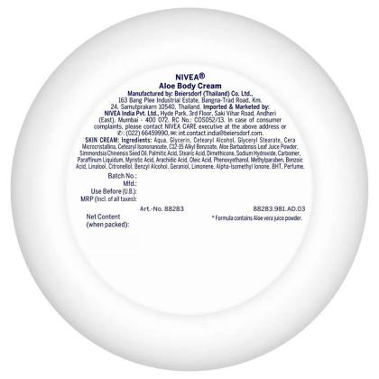 nivea aloe hydration skin cream