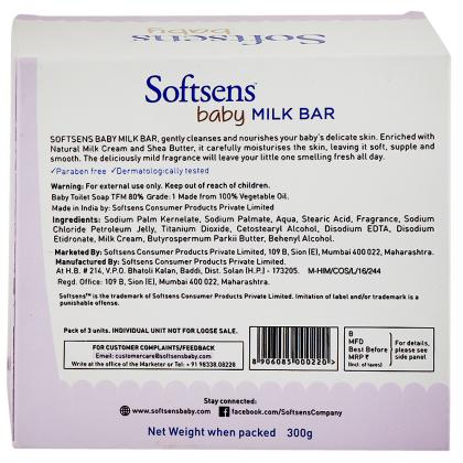 softsens baby milk bar soap