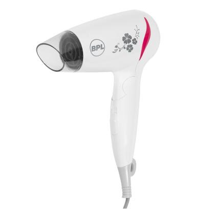 BPL 1200W Foldable Hair Dryer with Ionic Air Function for fast dry and  silky hair, 3 Temperature Settings, Overheat Protection, Detachable  Concentrator, 2 Years Warranty, White and Pink - JioMart