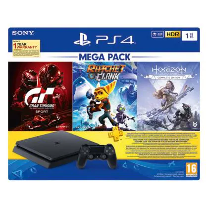 tide Onset Wedge Sony PS4 Console, 1TB Slim with 3 Games: Gran Turismo Sport, Ratchet &  Clank, Horizon Zero Dawn, PS Plus 3 Month Voucher Inside the Box - JioMart
