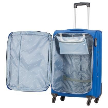 Aristocrat Amber Polyester Blue Trolley 58 Cm Jiomart