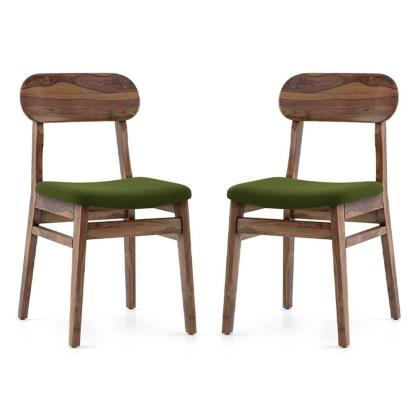 Urban Ladder Vivien Solid Wood Dining Chair - Set of 2 (Finish : Teak