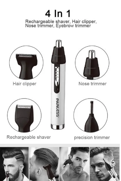 Ear and Nose Hair Trimmer for Men, Professional USB Rechargeable Nostril  Nasal Hair Vacuum Cleaning System, 4 in 1 Lightweight Waterproof Hair and  Beard Clippers for Women - JioMart