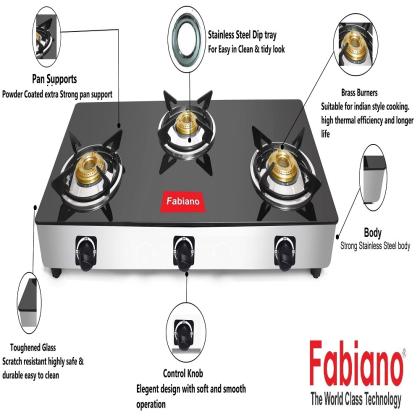 fabiano 3 burner gas stove price