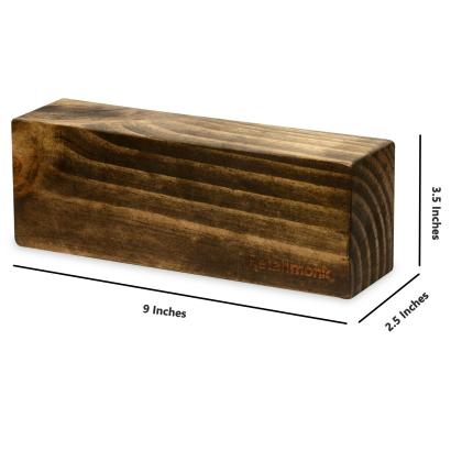 Retailmonk Wooden Brown Yoga Block Improve Strength Flexibility Set Of 2 9 X 2 5 X 3 5 Inch Jiomart