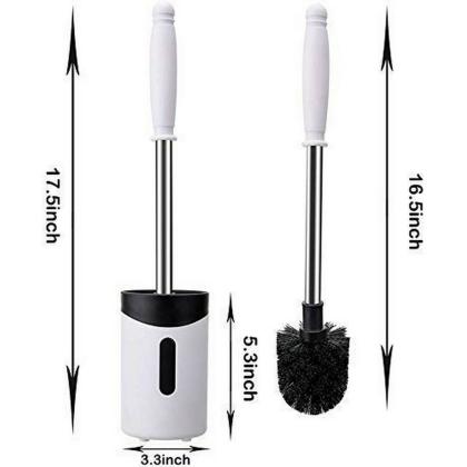 Credly Wall Mounted Washroom Toilet Brush Plastic Holder Stand with ...