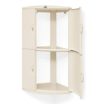Nilkamal 2 Door Plastic Storage Corner Cabinet Bathroom Cabinet Corner ...