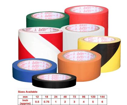 ISAN Zebra Floor Marking Tape Yellow Black Colour 24mm (1" Approx) Width X 21m Length (2 Pc ...