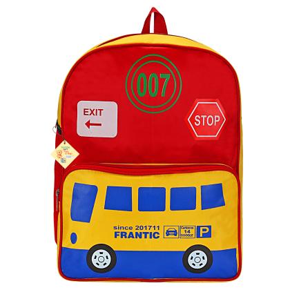 Frantic Kids Velvet Soft Animal Cartoon Plush School Backpack Bag For 2 To  5 Years Baby/Boys/Girls Preschool, Picnic, Nursery (PUYellowBus) - JioMart