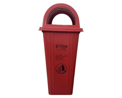 Fiable Cleantech Plastic 60 Liter Dome Shape Dustbin Red | Dome Lid ...