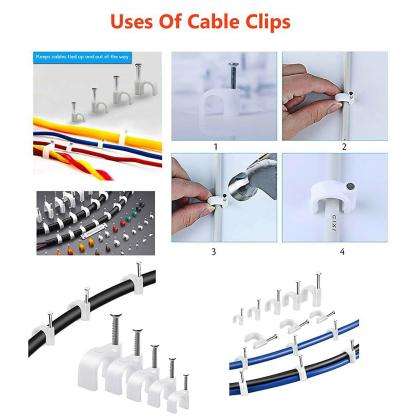 Hi-Plasst Circle Cable Wire Fastener Clips With Metal Nails 4 mm - JioMart