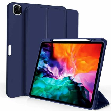 koncept frynser Boost LIRAMARK Rebel Series Back Cover Case with Pencil Holder Compatible with Apple  iPad Pro 12.9 inch 2021 5th Gen - Midnight Blue - JioMart