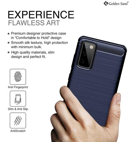 Golden Sand For Samsung Galaxy S Fe 5g And S Fe Carbon Blue Carbon Fibre Shockproof Back Cover Jiomart