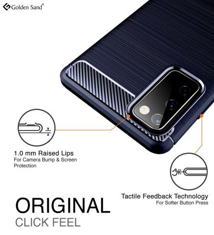 Golden Sand For Samsung Galaxy S Fe 5g And S Fe Carbon Blue Carbon Fibre Shockproof Back Cover Jiomart