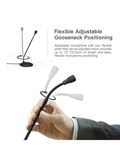Fifine K052 Black Metal USB Desktop Gooseneck Microphone with Mute ...