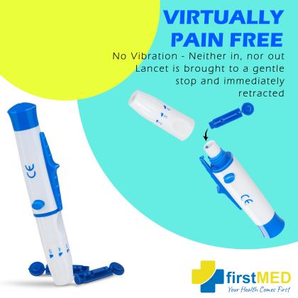 firstMED Blood Sugar Glucose checking machine With 10 lancets ...