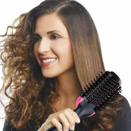 HEMIZA 1000 Watts One Step Hair Dryer and Volumizer, Hot Air Brush, 3 in1  Styling Brush Styler, Negative Ion Hair Straightener Curler Brush for All  Hairstyle | Black - JioMart
