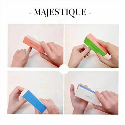 Majestique Flat Nail Files With Foot Buffer And Manicure 4 Side Buffer  (Pack Of 4) - JioMart