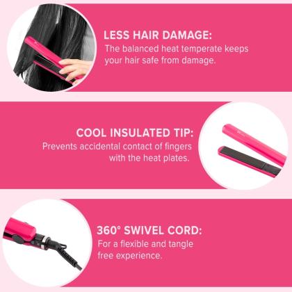 Syska SuperGlam HS6810 Hair Straightener, Pink - JioMart