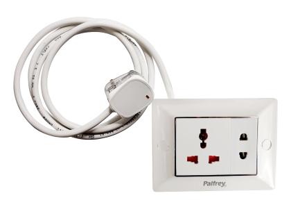 Palfrey Electric Extension Board 1 Universal Socket and 1 Two Pin