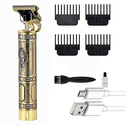 CONSONANTIAM Trimmer For Men || Buddha Style Trimmer For Hair Remover ||  Professional Rechargeable Cordless Electric Hair Trimmer Waterproof  (Golden) - JioMart