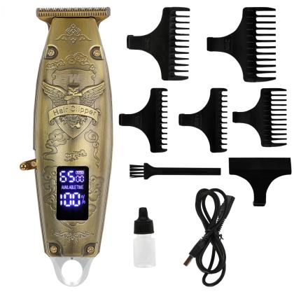 GW Professional Hair Clipper USB Charging Digital Battery Power Indicator G  W 9858 Corded and Cordless Trimmer 90 min Runtime 2 Length Settings, Gold -  JioMart
