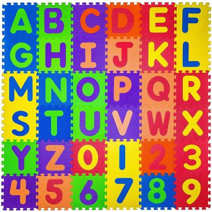 QUALITIO Alphabet ABCD Blocks 36 Pieces Mini Puzzle Foam Mat for Kids.  (66x66 cm) - JioMart