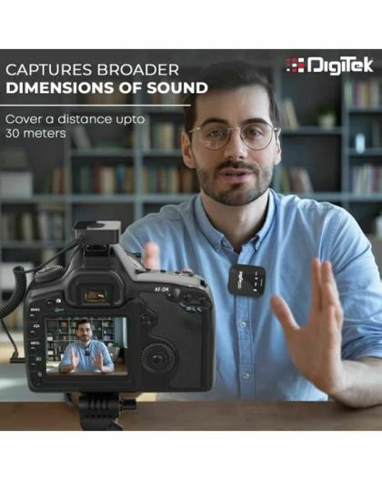 Digitek (DWM-101) Wireless Microphone System for DSLR, Camcorder, Smartphone &...