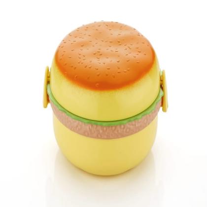 Nipan 3 Layer Compartment Burger Shape Lunch Box for Kids / Leak Proof