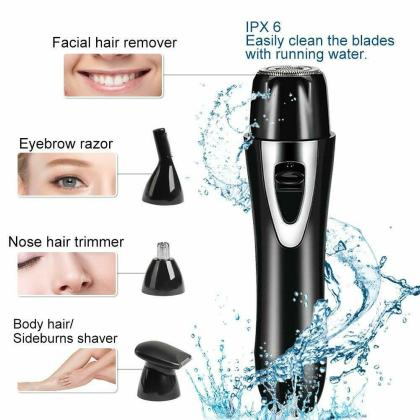 Painless 4 in 1 Upgraded Electronic unisex Painless Eyebrow & Facial Hair  Trimmer with Waterproof Head - JioMart